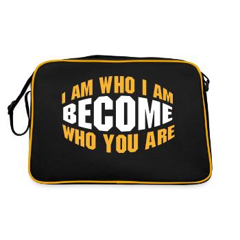Werden Sie, wer Sie sind - Retro Tasche - Schwarz/Gold - Hinten