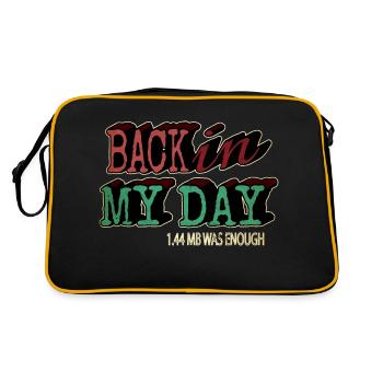Computer Bday Fullstack Developer Programming - Retro Bag - black/gold - Back