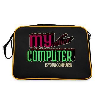 Present Hacking Coding Hacking Computer - Retro Bag - black/gold - Back