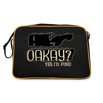 Dinosaur Dino Humor Beard Gang Gift - Retro Bag - black/gold - Back