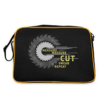 Mesure Coupe Jurer Répéter Charpentier - Sac Retro - noir/or - Dos