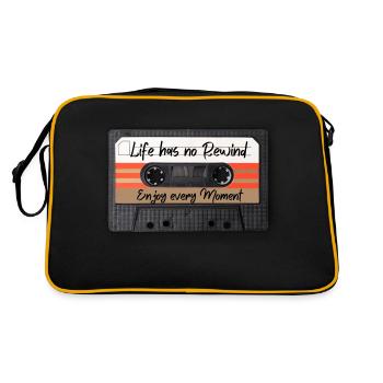 Profitez de chaque instant de la vie - Sac Retro - noir/or - Dos