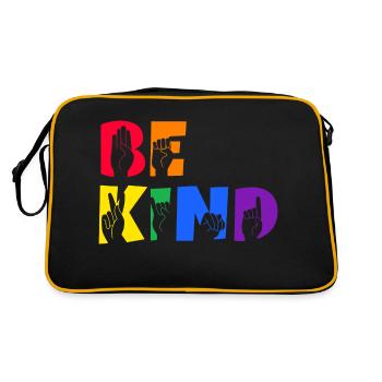 Be Kind Deaf Pride - Retro Bag - black/gold - Back