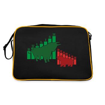 Haussier, Baissier... Acheter et conserver - Sac Retro - noir/or - Dos