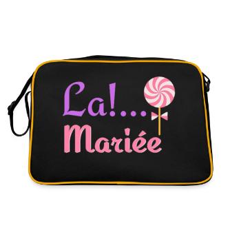 Imprimé "La Mariée" - Pour une journée spéciale - Sac Retro - noir/or - Dos