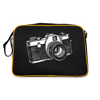 Appareil photo, Appareil photo vintage, Ancien appareil photo, Ancien - Sac Retro - noir/or - Dos