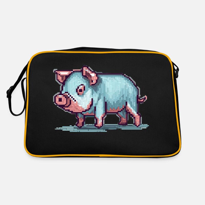Drôle de cochon de compagnie conçu en pixels 8 bits Sac Retro