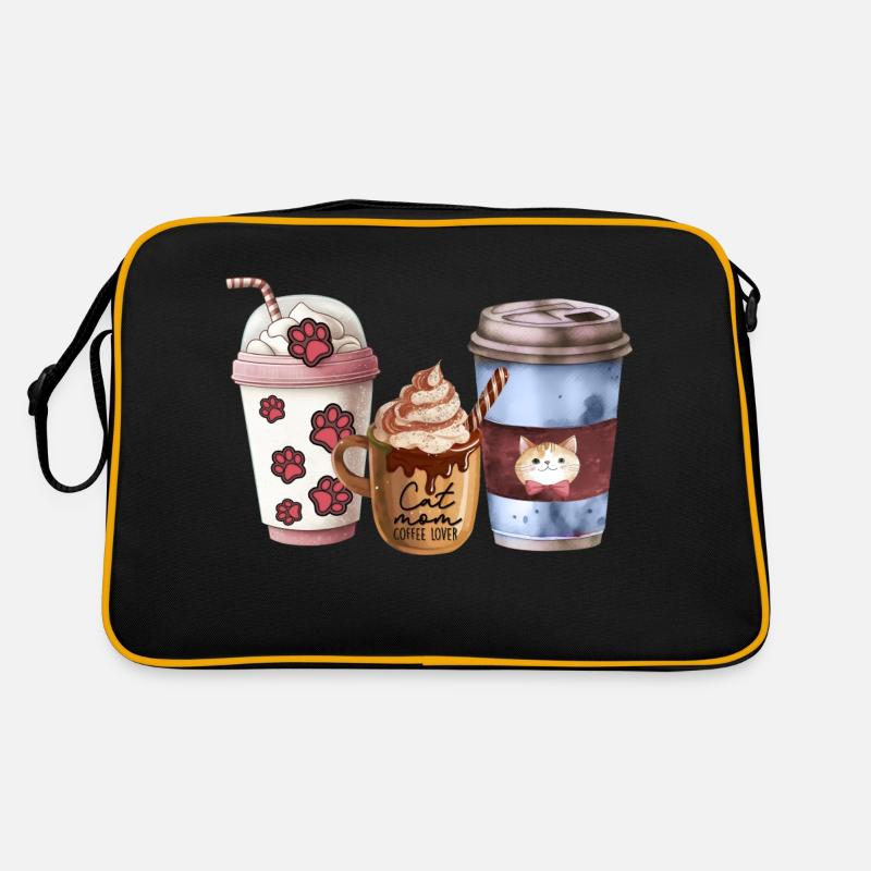 Maman chat aime le café Sac Retro