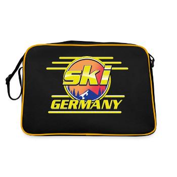 Ski Germany retro style ski logo - Retro Bag - black/gold - Back