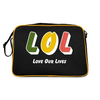 LOL - Love Our Lives - Retro Bag - black/gold - Back