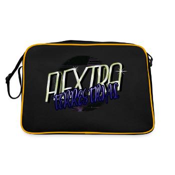 alien humor alien loving kid bday awesome - Retro Bag - black/gold - Back