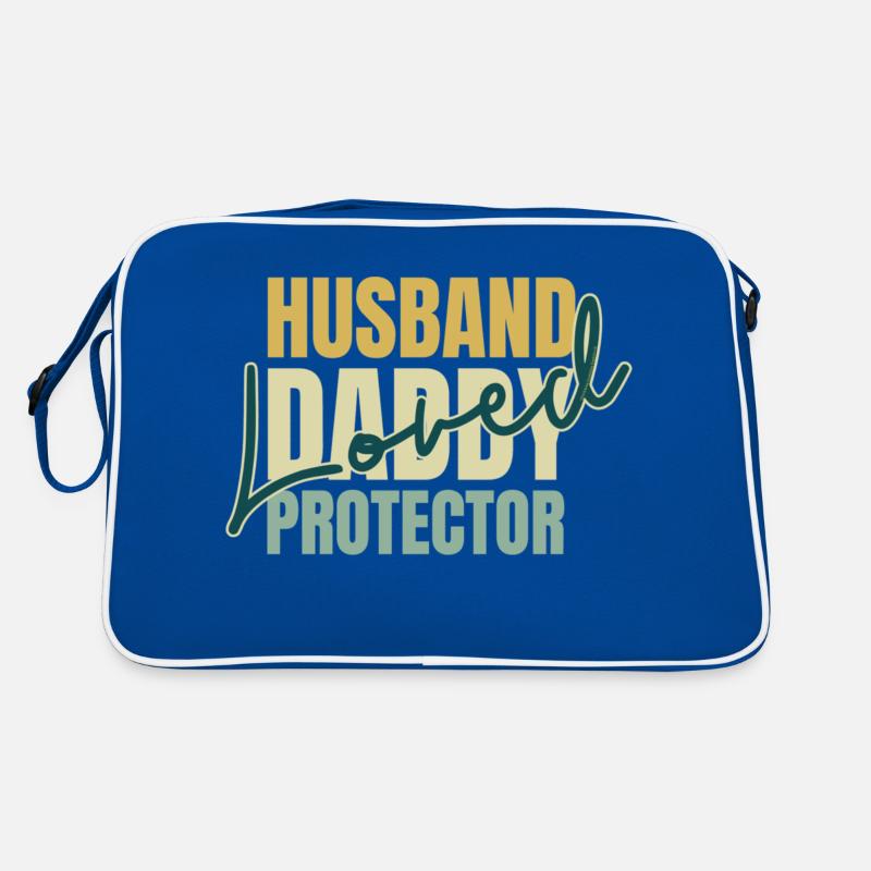 Father'S Day Husband Daddy Protector Loved - Dad Retro Bag
