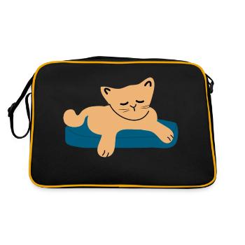 Bébé chat endormi3 - Sac Retro - noir/or - Dos