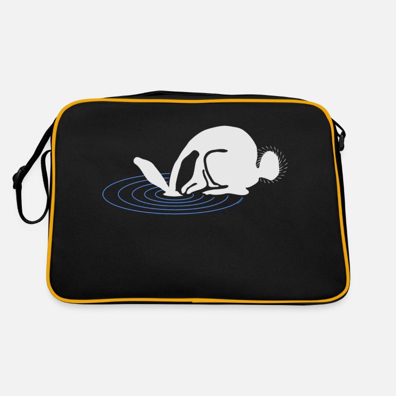A white rabbit Retro Tasche