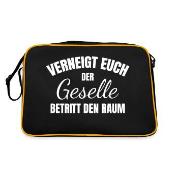 Handwerker Handyman Handwerk Werkzeug - Retro Tasche - Schwarz/Gold - Hinten