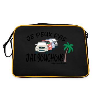 Je peux pas j’ai bouchons 972 971 973 974 - Sac Retro - noir/or - Dos