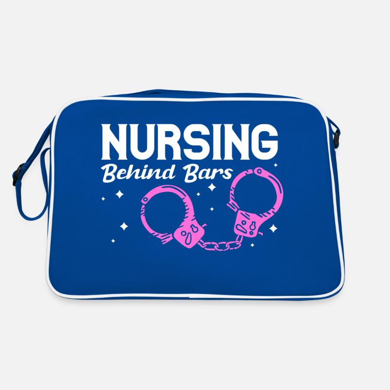 Nursing Behind Bars - Funny Correctional Nurse Retro Tasche