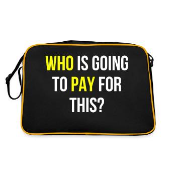 Politics Saying English - Retro Bag - black/gold - Back