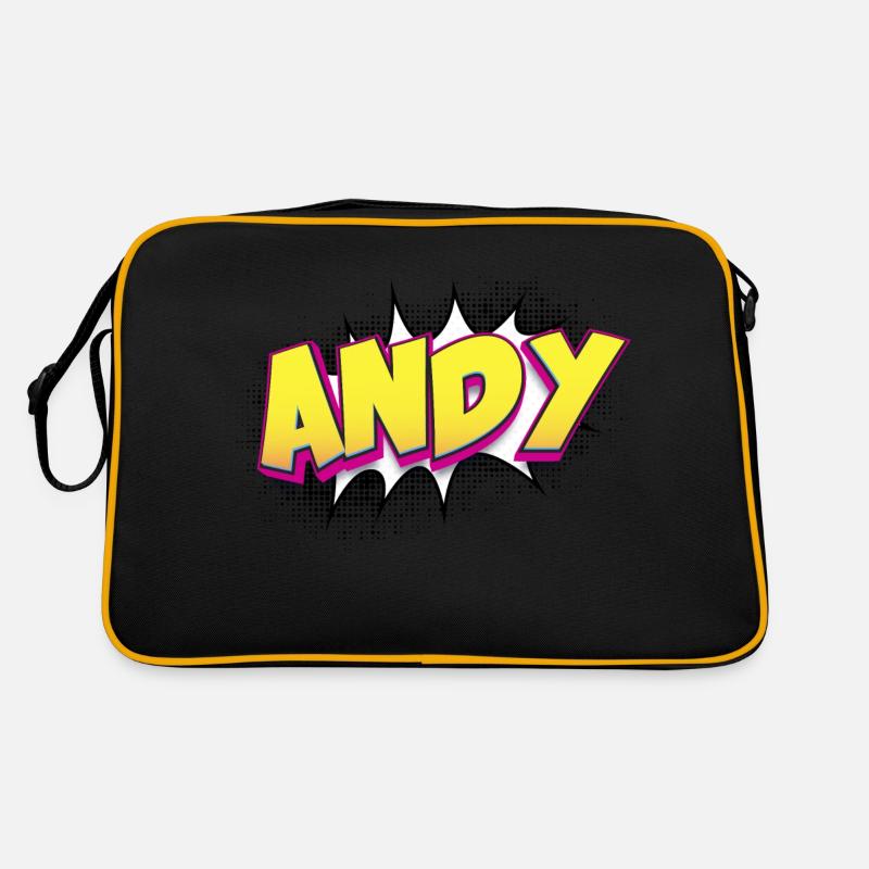 Andy Custom Name Comic Book Style Pop Art, Andy Retro Bag