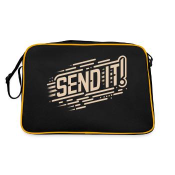 SEND IT Parkour - Retro Tasche - Schwarz/Gold - Hinten