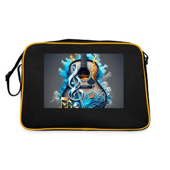colorful acoustic guitar - Retro Bag - black/gold - Back