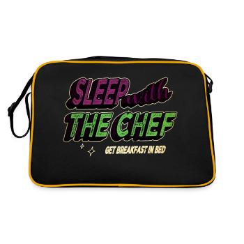 Chef (male) provocative funny pastry chef - Retro Bag - black/gold - Back