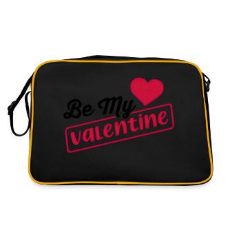 Aimez-moi la Saint-Valentin Joyeux Valentin Saint-Valentin - Sac Retro - noir/or - Dos