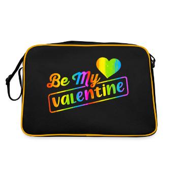 Aimez-moi la Saint-Valentin Joyeux Valentin Saint-Valentin - Sac Retro - noir/or - Dos