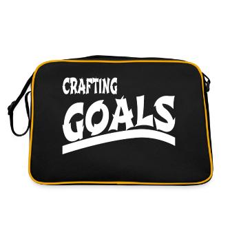 soccer leagues fun cool statement present gift - Retro Tasche - Schwarz/Gold - Hinten