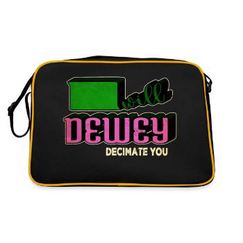 contemporary fiction funny sayings funny - Retro Bag - black/gold - Back
