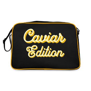 Potato Lover Funny French Fries Spud Potatoes Chip - Retro Bag - black/gold - Back
