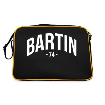 Bartin 74 Türkei Turkiye Geschenk Bartinli TR - Retro Tasche - Schwarz/Gold - Hinten