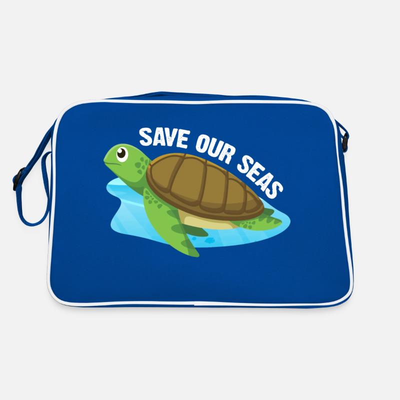 Save our Seas Turtle Retro Bag