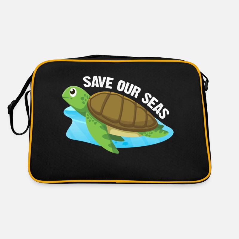 Save our Seas Turtle Retro Bag