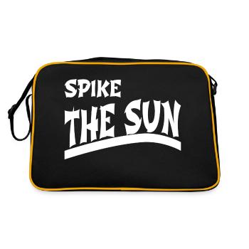 sun-drenched bliss beach volleyball strategies fun - Retro Tasche - Schwarz/Gold - Hinten