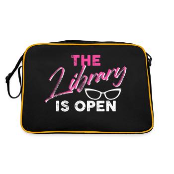 The library is open - Retro Bag - black/gold - Back