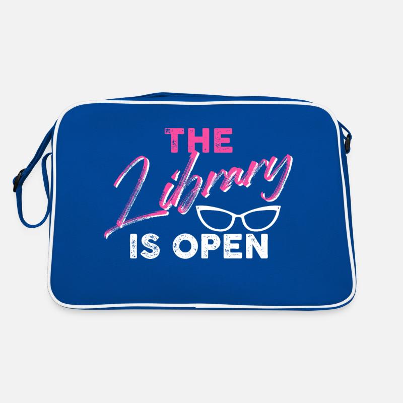 The library is open Retro Tasche