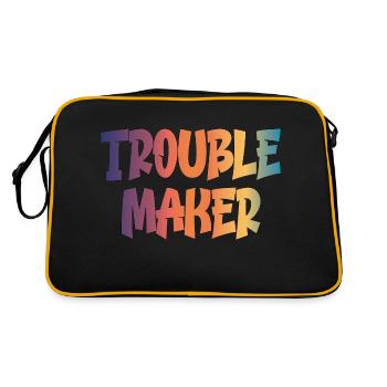 trouble maker - Retro Bag - black/gold - Back