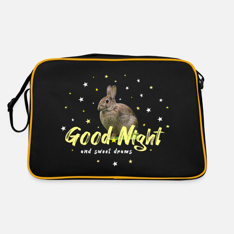 good night hare rabbit Retro Tasche