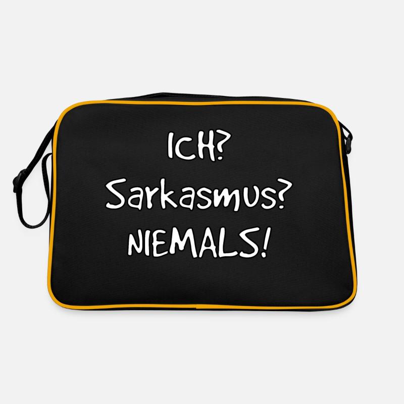 Ich? Sarkasmus? Nie! Lustiger Spruch Retro Tasche