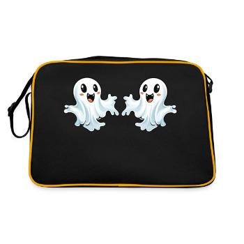 Ghosts Halloween - Retro Tasche - Schwarz/Gold - Hinten
