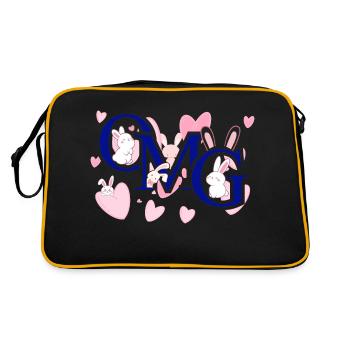 Omg pink - Retro Bag - black/gold - Back