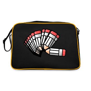 stifte - Retro Tasche - Schwarz/Gold - Hinten