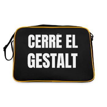 ICH SCHLOSS DIE GESTALT - Retro Tasche - Schwarz/Gold - Hinten