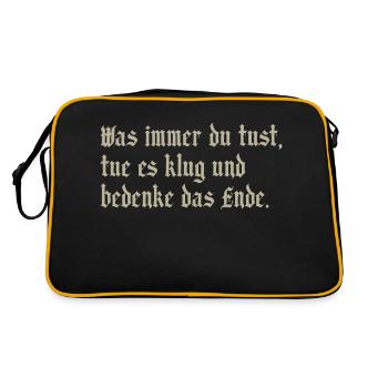 whatever - Retro Bag - black/gold - Back