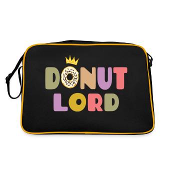 Donut Lord – Design Gourmand et Drôle - Sac Retro - noir/or - Dos
