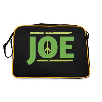 Graphique du signe Joe en paix - Sac Retro - noir/or - Dos
