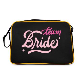 Bride bachelorette wedding girlsnight bachparty - Sac Retro - noir/or - Dos