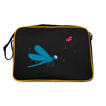 The dragonfly and the butterfly - Retro Bag - black/gold - Back