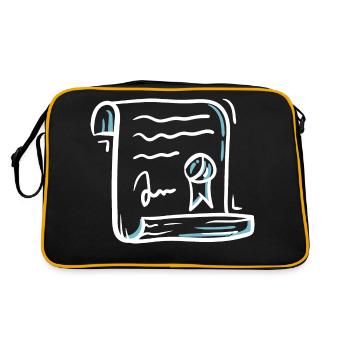 Diploma Certificate - Retro Bag - black/gold - Back